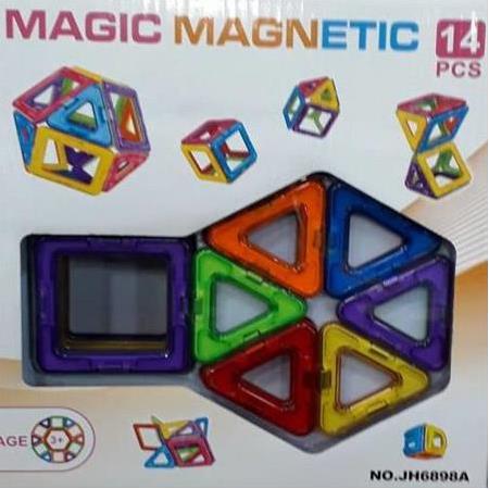 Magic Magnetic Mıknatıslı Yapı Oyunu- 14 Parça  (Sihirli Mıknatıs Lego)