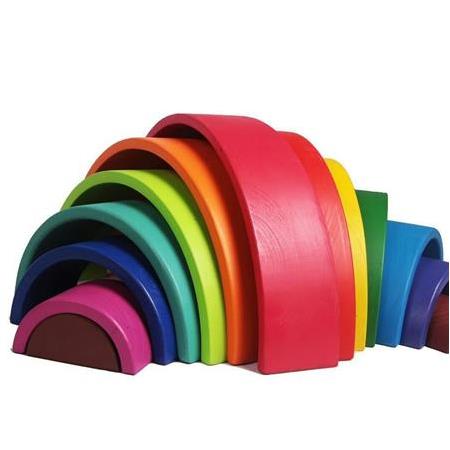 7'li Waldorf  Gökkuşağı  Set (Blok + Tabla)